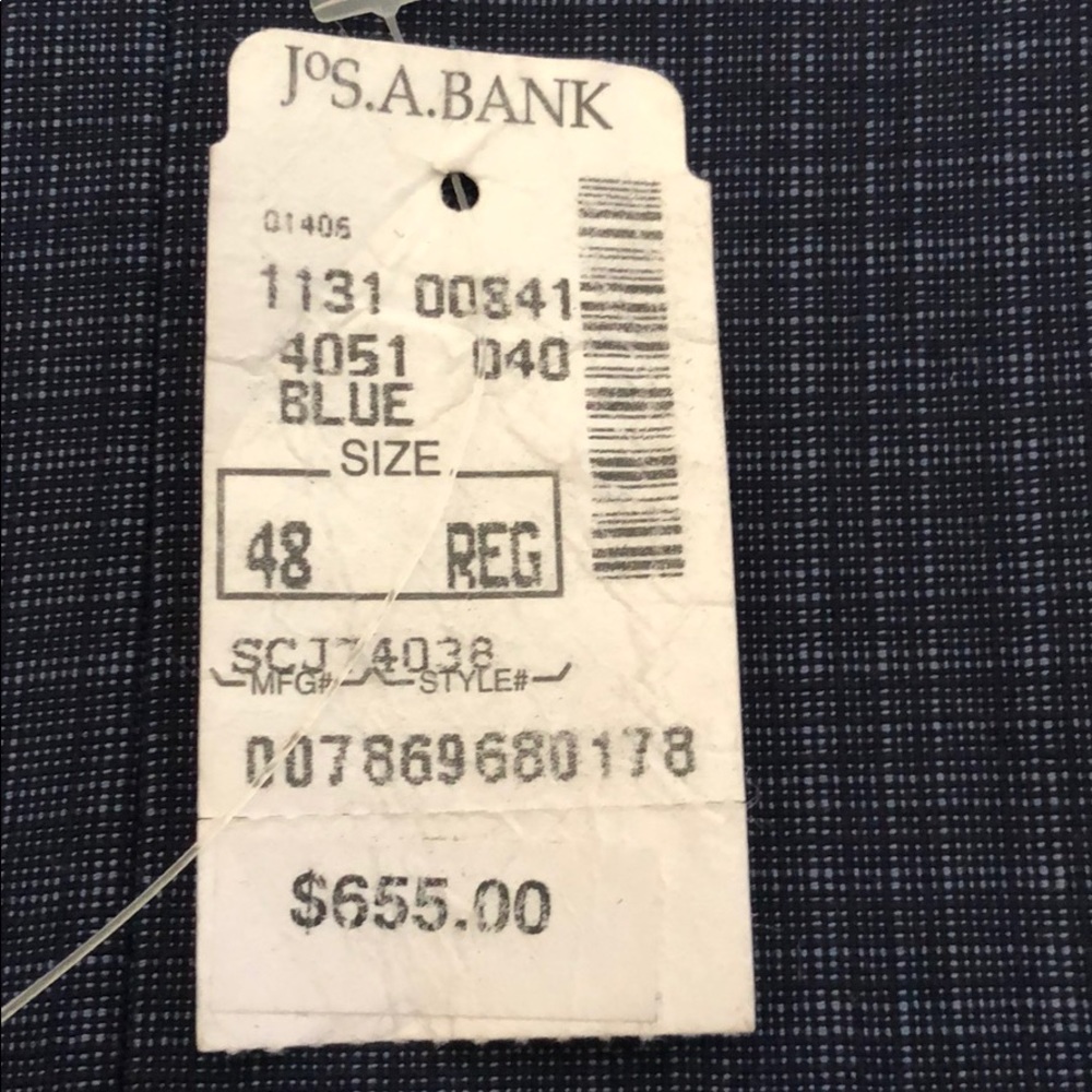 “Joseph” by Jos. A. Bank men’s blue power blazer